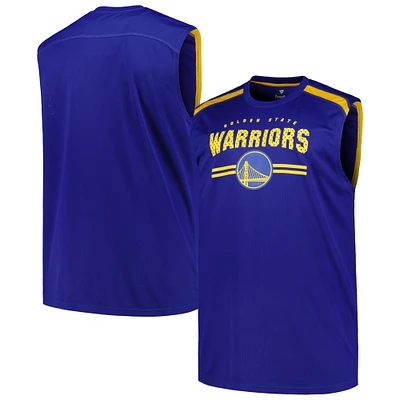 Débardeur musculaire Fanatics Royal Golden State Warriors Big & Tall pour hommes