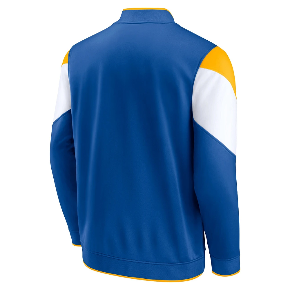 Men's Fanatics Royal Golden State Warriors Block Party League Best - Full-Zip Track Jacket