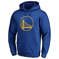 Men's Fanatics Royal Golden State Warriors Icon Primary Logo Fitted Pullover Hoodie
