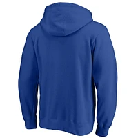 Men's Fanatics Royal Golden State Warriors Icon Primary Logo Fitted Pullover Hoodie