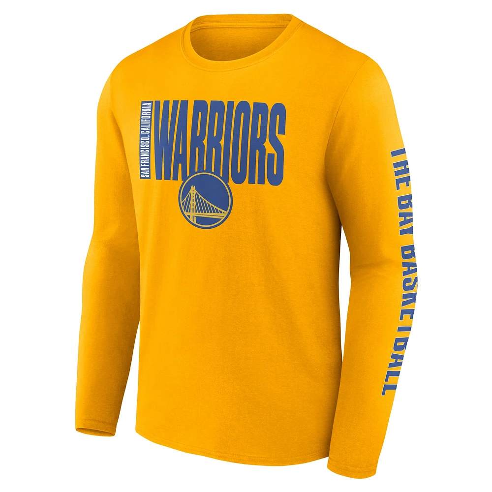 Men's Gold Golden State Warriors Vision Long Sleeve T-Shirt