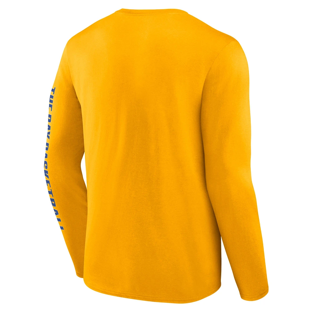 Men's Gold Golden State Warriors Vision Long Sleeve T-Shirt
