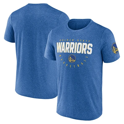 T-shirt d'entraînement pour homme Heather Royal Golden State Warriors