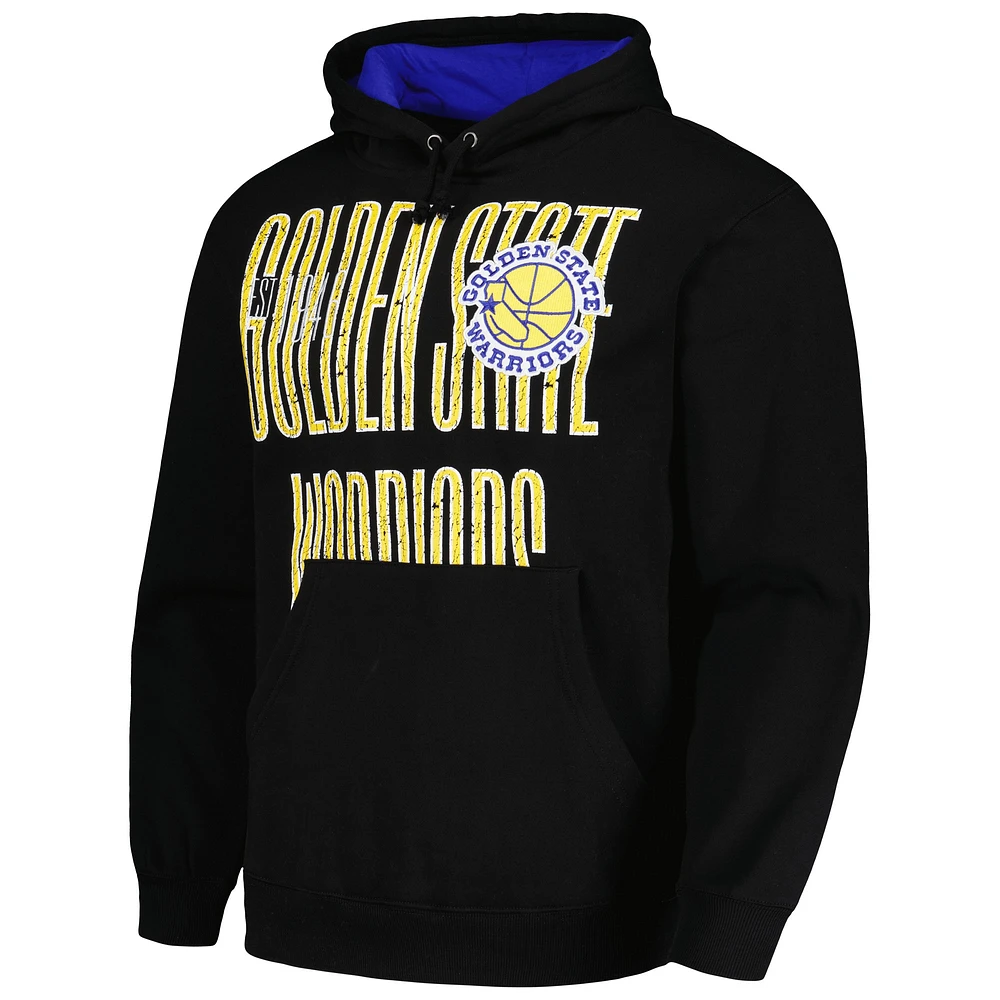 Men's Mitchell & Ness Black Golden State Warriors Hardwood Classics OG 2.0 Pullover Hoodie