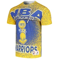 T-shirt doré Mitchell & Ness Golden State Warriors Hardwood Classics 1975 NBA Champions Champ City pour hommes
