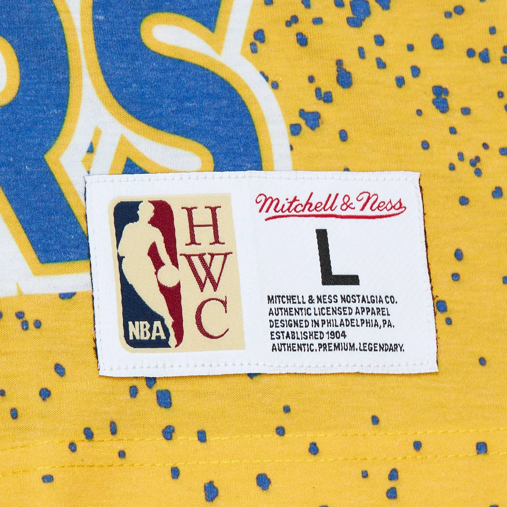 T-shirt doré Mitchell & Ness Golden State Warriors Hardwood Classics 1975 NBA Champions Champ City pour hommes
