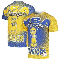 T-shirt doré Mitchell & Ness Golden State Warriors Hardwood Classics 1975 NBA Champions Champ City pour hommes
