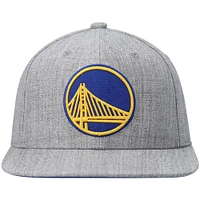 Men's Mitchell & Ness Heathered Gray Golden State Warriors 2.0 Snapback Hat