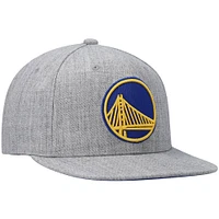 Men's Mitchell & Ness Heathered Gray Golden State Warriors 2.0 Snapback Hat