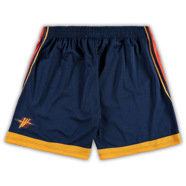 Short Swingman de l'équipe Hardwood Classics pour hommes, bleu marine, Golden State Warriors, Big & Tall, Mitchell Ness