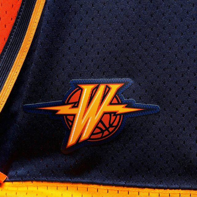 Short Swingman de l'équipe Hardwood Classics pour hommes, bleu marine, Golden State Warriors, Big & Tall, Mitchell Ness