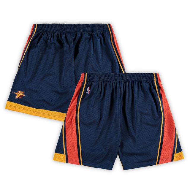 Short Swingman de l'équipe Hardwood Classics pour hommes, bleu marine, Golden State Warriors, Big & Tall, Mitchell Ness