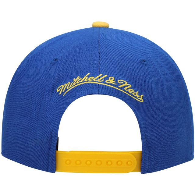 Casquette Snapback Mitchell & Ness Royal/Gold Golden State Warriors Hardwood Classics pour homme