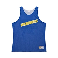 Maillot d'entraînement réversible en maille Hardwood Classics pour homme Mitchell & Ness Royal/White Golden State Warriors