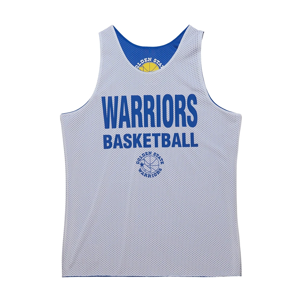 Maillot d'entraînement réversible en maille Hardwood Classics pour homme Mitchell & Ness Royal/White Golden State Warriors