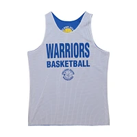 Maillot d'entraînement réversible en maille Hardwood Classics pour homme Mitchell & Ness Royal/White Golden State Warriors