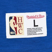 Men's Mitchell & Ness Royal Golden State Warriors Hardwood Classics Felt Applique Slub T-Shirt