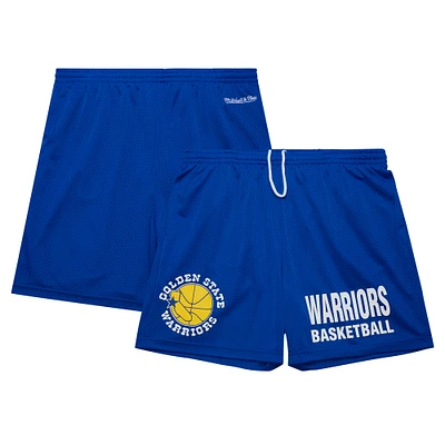 Short en maille Hardwood Classics Gameday pour homme Mitchell & Ness Royal Golden State Warriors