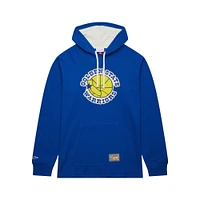 Men's Mitchell & Ness Royal Golden State Warriors Hardwood Classics Lightweight Thermal Pullover Hoodie