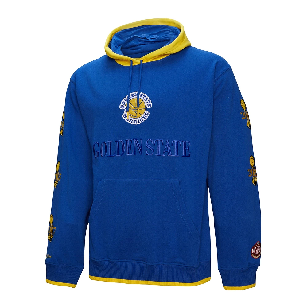 Men's Mitchell & Ness  Royal Golden State Warriors Hardwood Classics Team OG 3.0 Pullover Hoodie