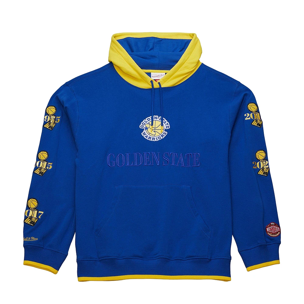 Men's Mitchell & Ness  Royal Golden State Warriors Hardwood Classics Team OG 3.0 Pullover Hoodie