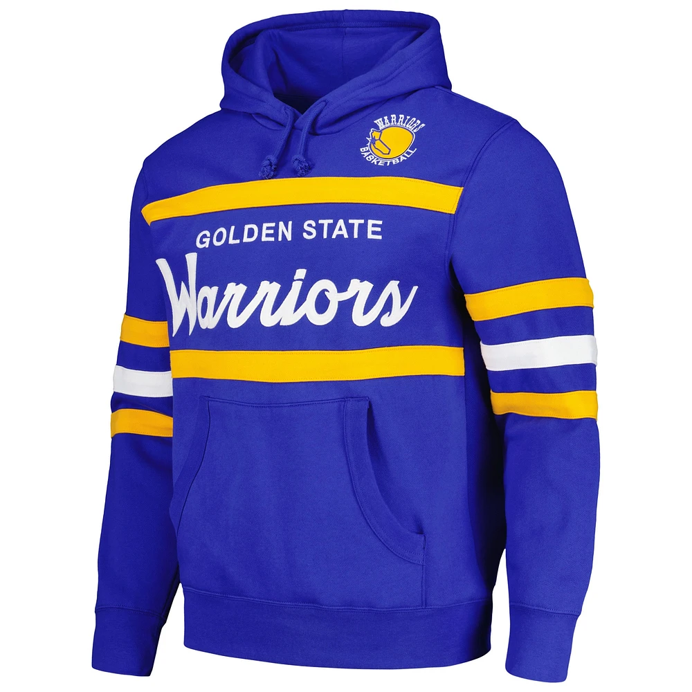 Men's Mitchell & Ness Royal Golden State Warriors Head Coach Pullover Hoodie