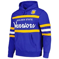 Men's Mitchell & Ness Royal Golden State Warriors Head Coach Pullover Hoodie