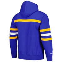 Men's Mitchell & Ness Royal Golden State Warriors Head Coach Pullover Hoodie