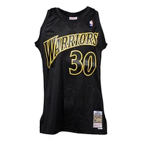 Maillot Swingman dynamique des Golden State Warriors Mitchell & Ness Stephen Curry noir 2009/10 Hardwood Classics pour hommes