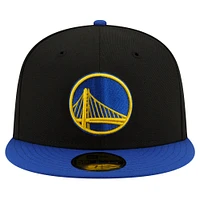 Men's New Era Black/Royal Golden State Warriors 2-Tone 59FIFTY Fitted Hat
