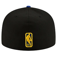 Men's New Era Black/Royal Golden State Warriors 2-Tone 59FIFTY Fitted Hat
