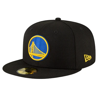 Casquette ajustée 59FIFTY noire Golden State Warriors New Era pour homme