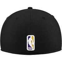 Casquette ajustée 59FIFTY noire avec logo Blackout Shadow des Golden State Warriors New Era pour hommes