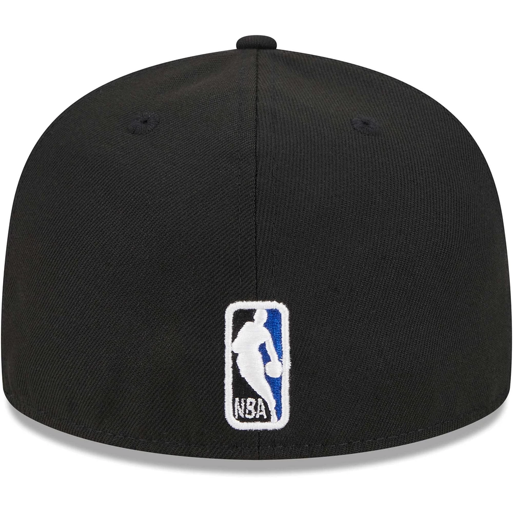 Men's New Era Black Golden State Warriors Checkerboard UV 59FIFTY Fitted Hat
