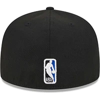 Men's New Era Black Golden State Warriors Checkerboard UV 59FIFTY Fitted Hat