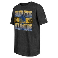 Men's New Era Black Golden State Warriors Enzyme Washed Oversized T-Shirt