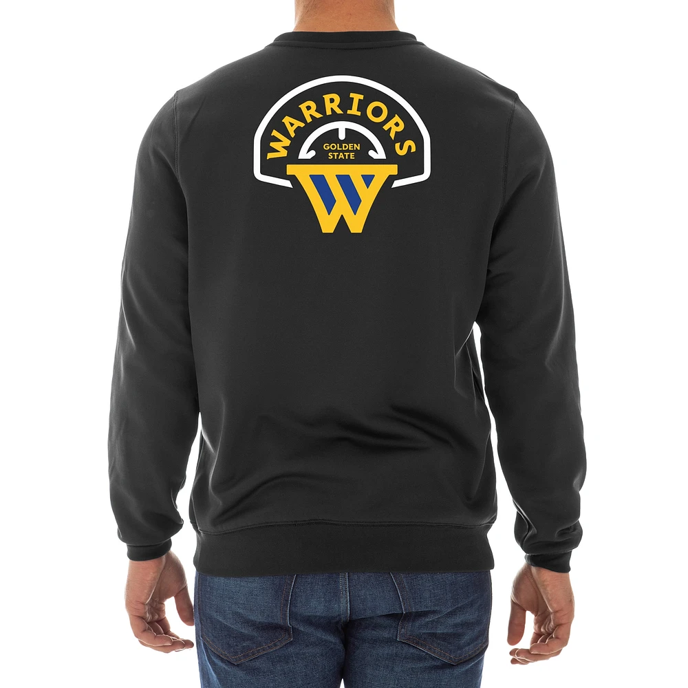 Men's New Era Black Golden State Warriors "W" Statement Pullover Sweatshirt
