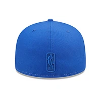 Men's New Era Cream/Royal Golden State Warriors Cork Two-Tone 59FIFTY - Fitted Hat