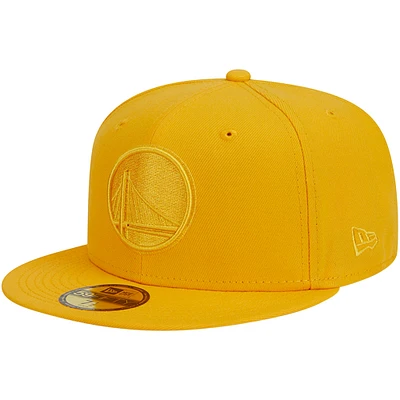 Men's New Era Gold Golden State Warriors Color Pack 59FIFTY Fitted Hat