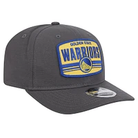 Men's New Era Graphite Golden State Warriors Team Elevated Patch 9SEVENTY Adjustable Hat