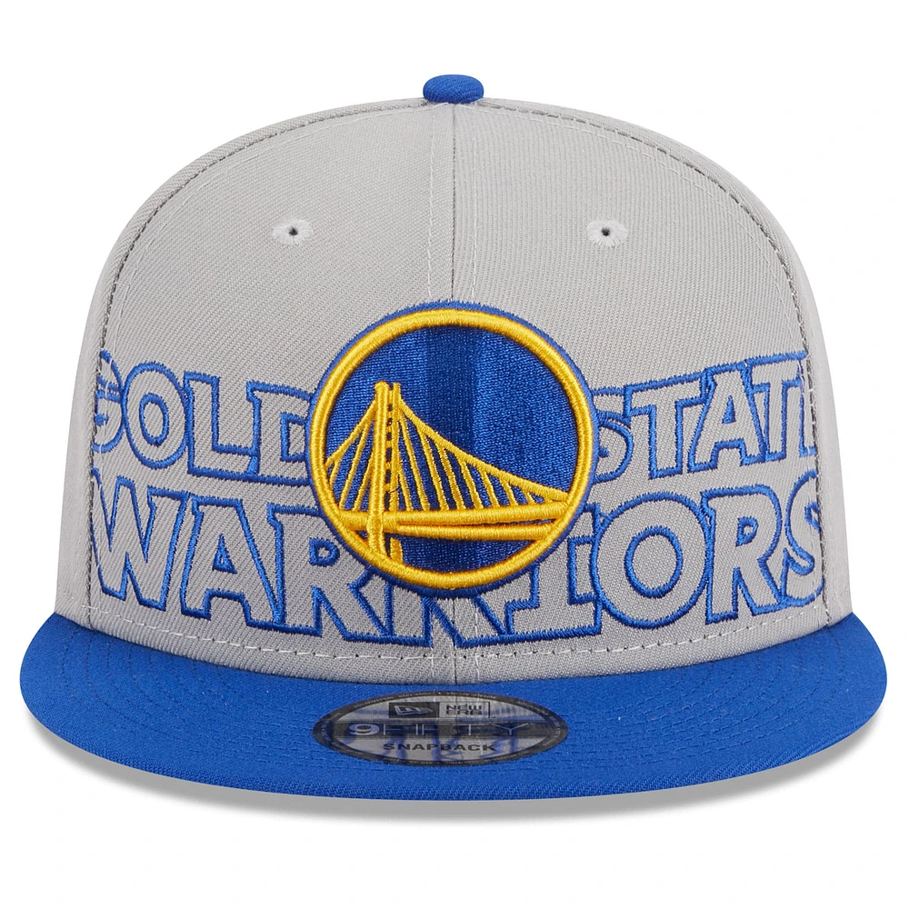 Men's New Era  Gray/Royal Golden State Warriors 2023 NBA Draft 9FIFTY Snapback Hat