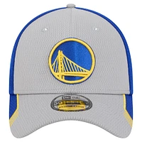 Men's New Era Gray/Royal Golden State Warriors Active Trim 39THIRTY Flex Hat