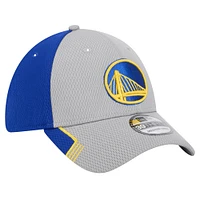 Men's New Era Gray/Royal Golden State Warriors Active Trim 39THIRTY Flex Hat