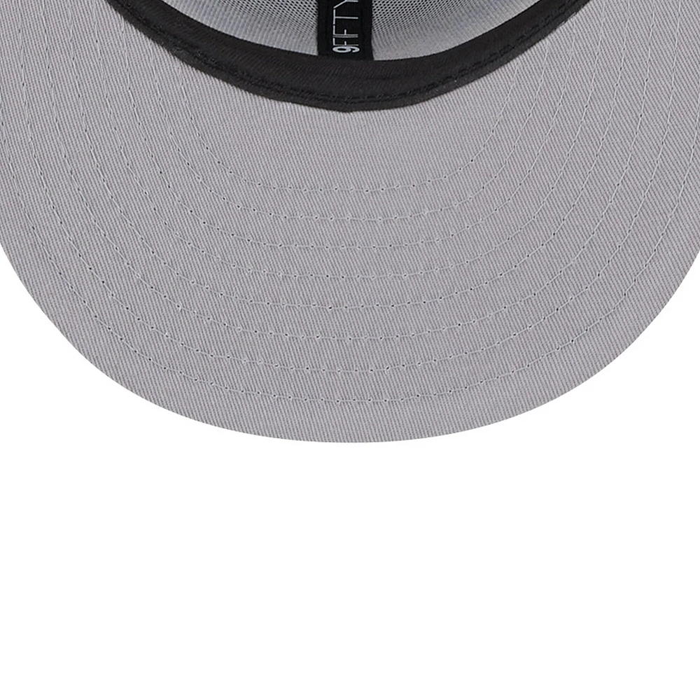Men's New Era Gray Golden State Warriors Chenille Band 9FIFTY Snapback Hat
