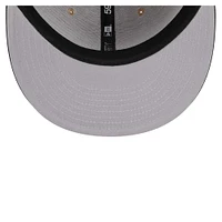 Men's New Era Khaki/Black Golden State Warriors Burnt Orange Logo Two-Tone 59FIFTY Fitted Hat