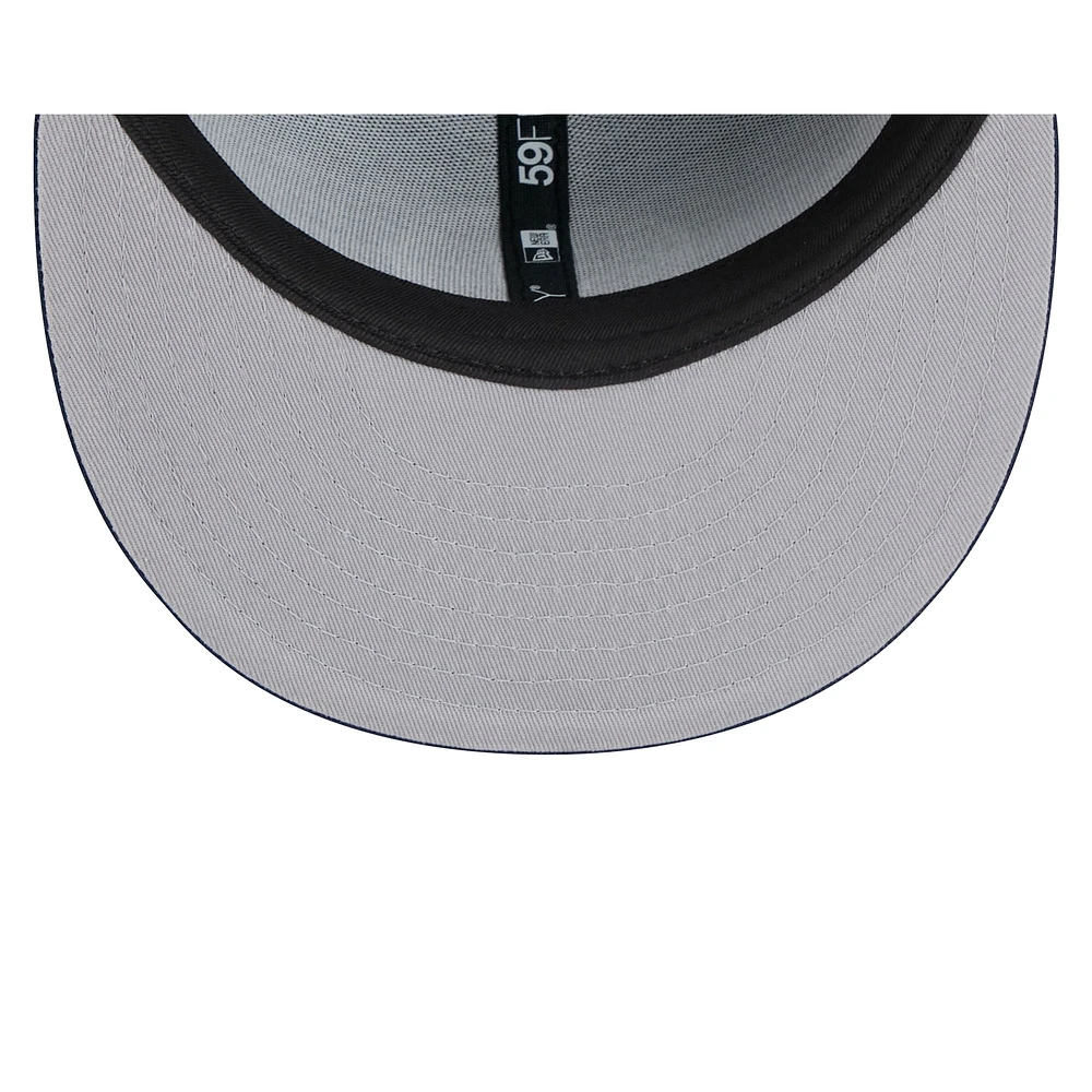 Men's New Era Navy Golden State Warriors 2024/25 City Edition Alternate 59FIFTY Fitted Hat