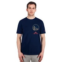 T-shirt épais en chenille bleu marine Golden State Warriors 2024/25 City Edition pour homme New Era