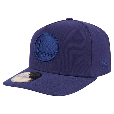 Casquette ajustée 59FIFTY à pinces sur le devant pour homme New Era bleu marine Golden State Warriors Colorpack