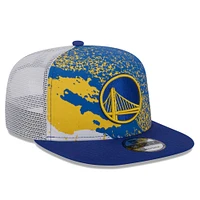 Men's New Era Royal Golden State Warriors Court Sport Speckle 9FIFTY Snapback Hat