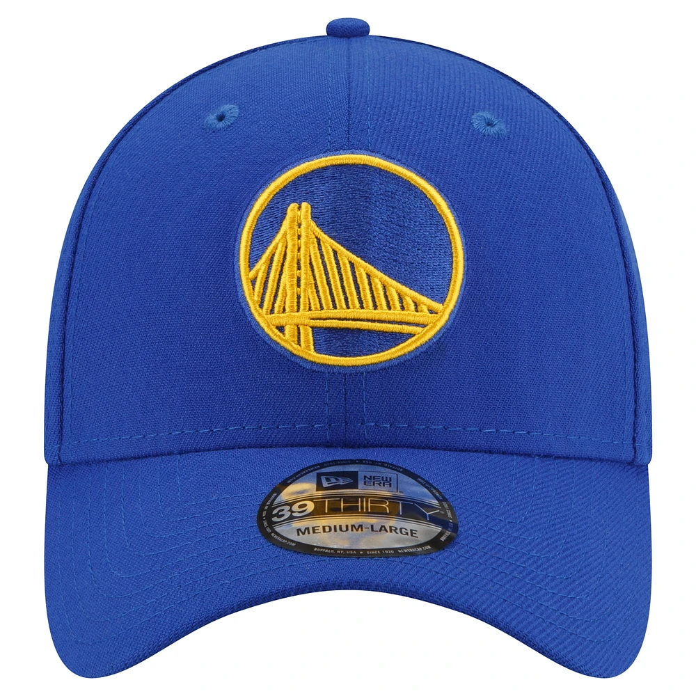 Casquette flexible 39THIRTY couleur officielle de l'équipe Royal Golden State Warriors New Era pour homme